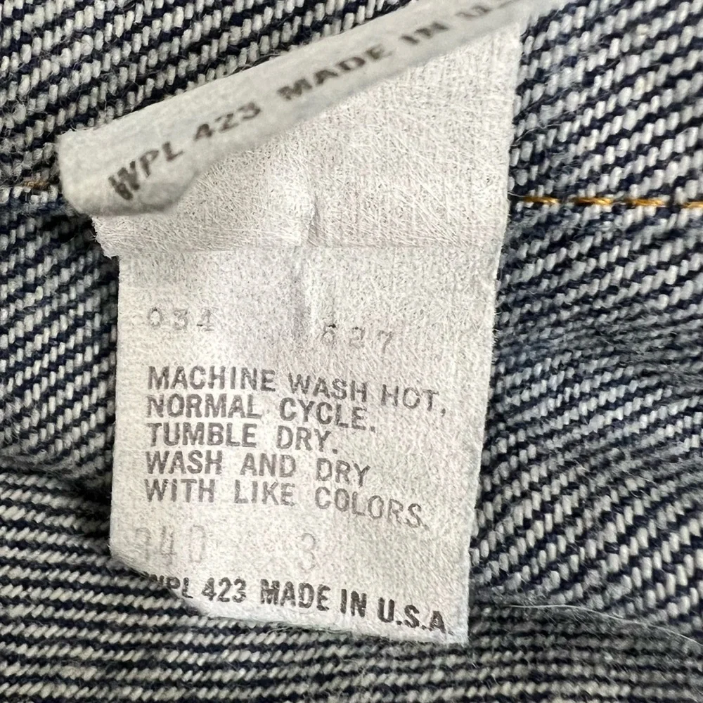 Vintage 80’s Levi’s Trucker Jean Jacket Denim Blue Style 70506 Size 42